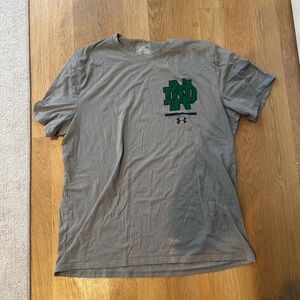 Under Armour Notre Dame Gray Tee